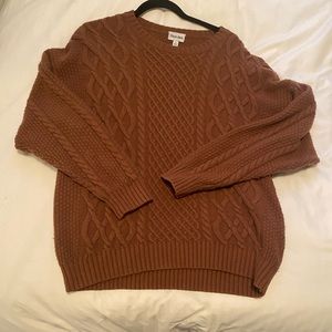 sunday best aritzia peggy sweater cognac brown